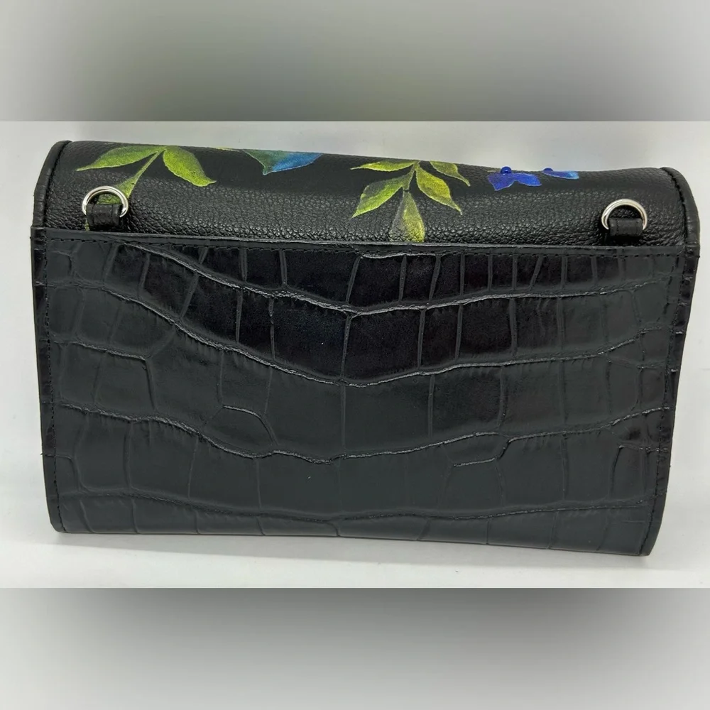 Brighton Noir Jardin Rockmore Convertible Wallet Clutch Crossbody Handbag, EUC. - Picture 2 of 6